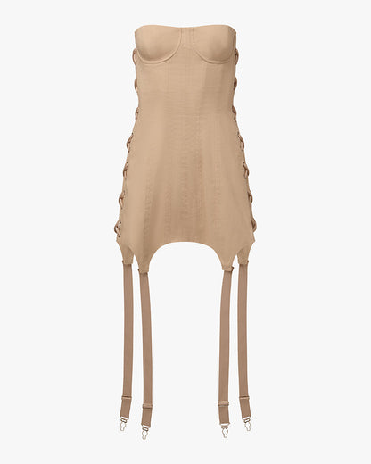 Corset Garter Mini Dress