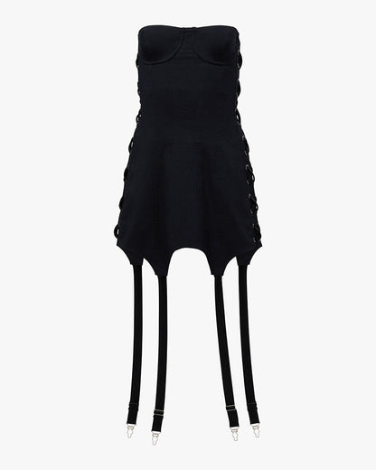 Corset Garter Mini Dress