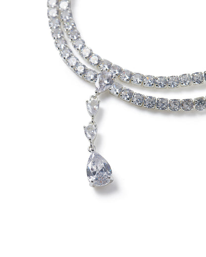 Adjustable Pear Crystal Arm Cuff