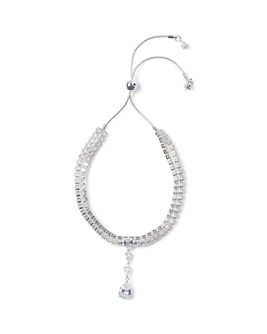 Adjustable Pear Crystal Arm Cuff
