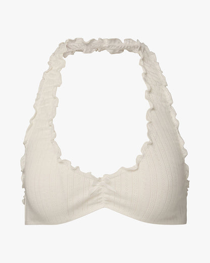 Ruffle Halter Bra