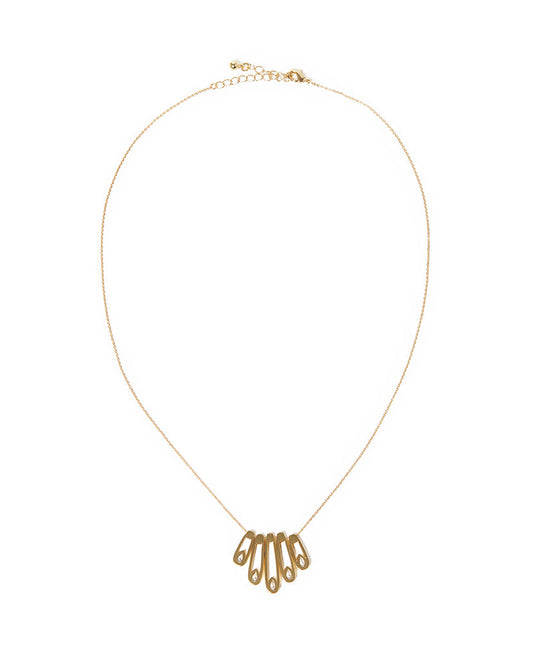 Paper Clip Crystal Necklace On Chain