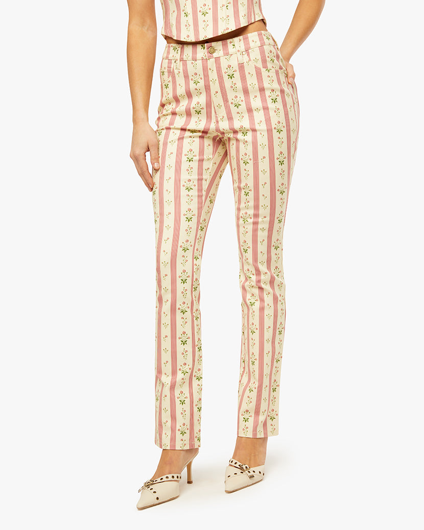 Mid Rise Ankle Flare Pant