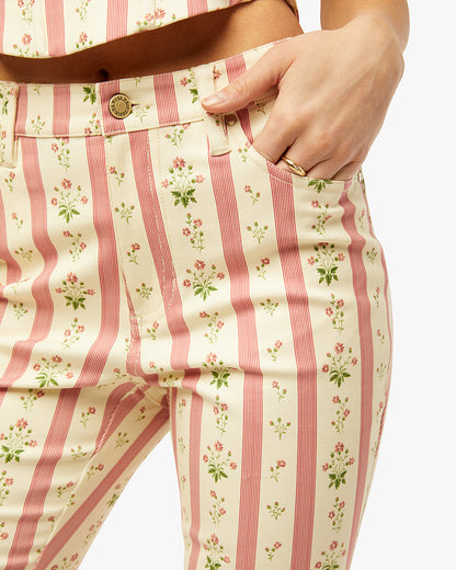 Mid Rise Ankle Flare Pant