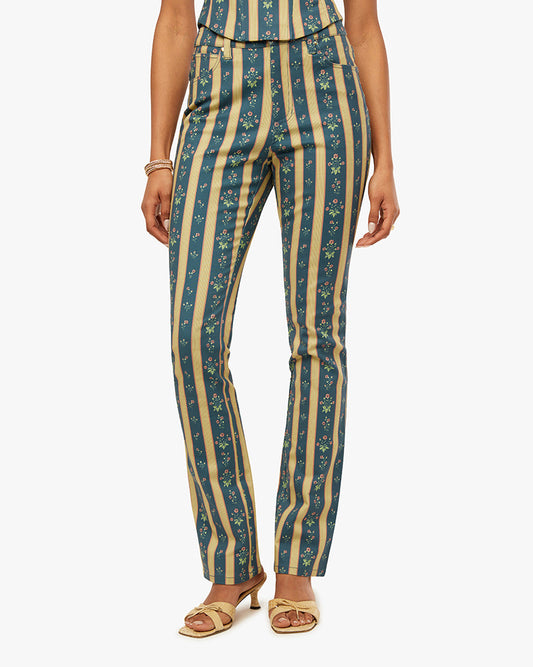 Mid Rise Ankle Flare Pant