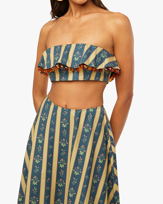 Ruffle Bandeau Top