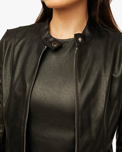 Vegan Leather Moto Jacket
