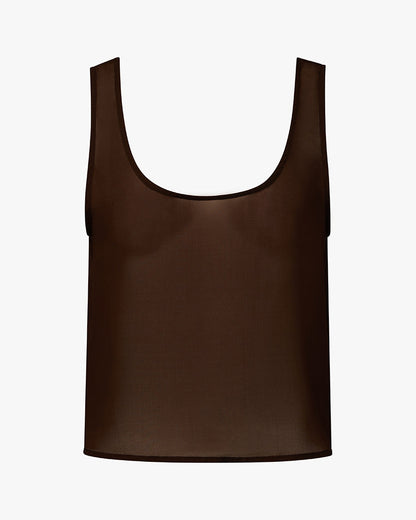 Square Neck Chiffon Tank