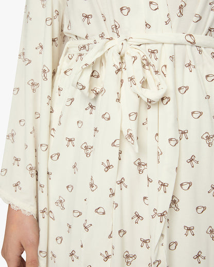 Lace Trim Robe