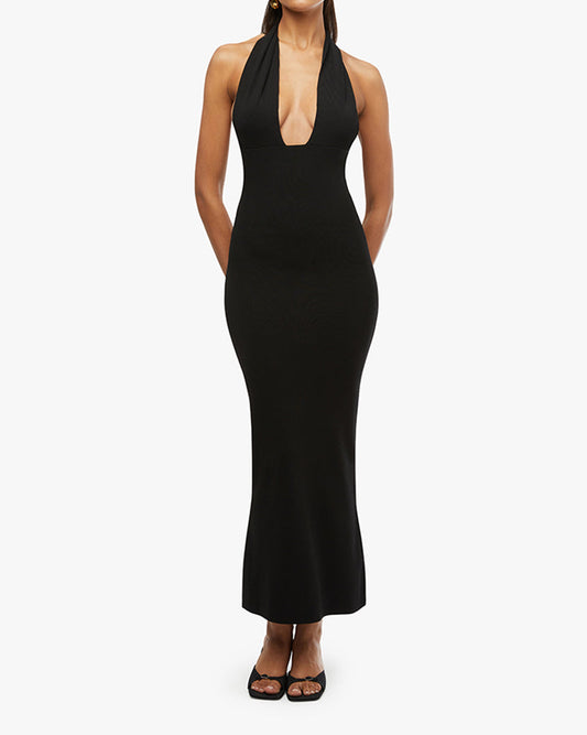 Knit Halter Maxi Dress