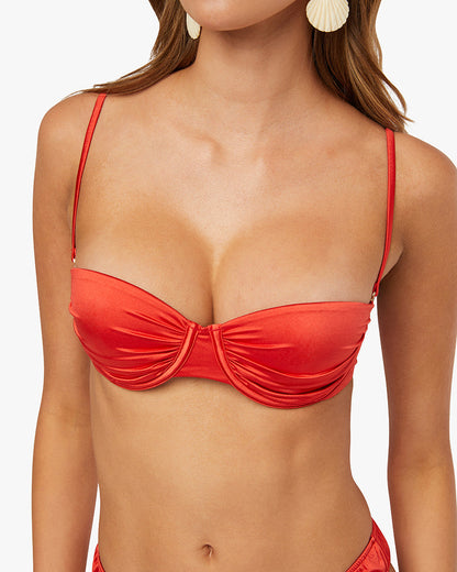 Strapless Ruched Underwire Top