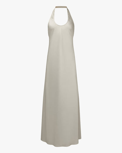 Halter Scoop Midi Dress