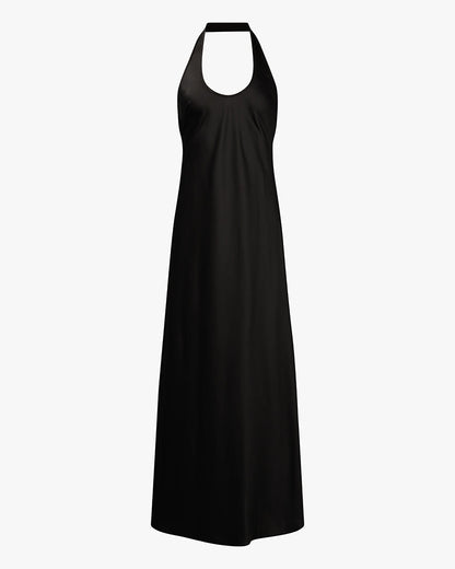 Halter Scoop Midi Dress