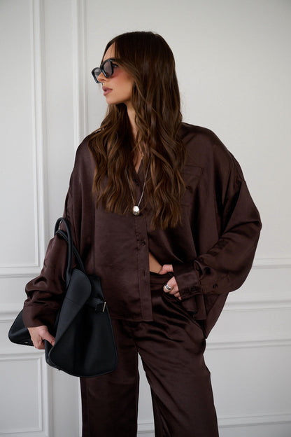 Cropped Button Front Shirt