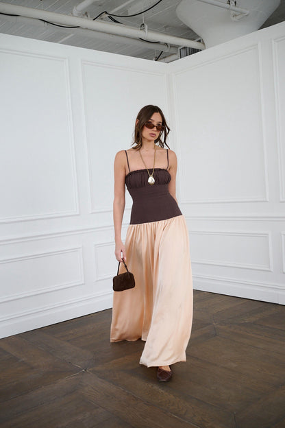 Ruffle Corset Maxi Dress