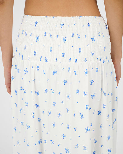 Ruched Waist Midi Skirt