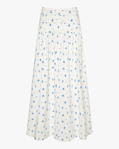 Ruched Waist Midi Skirt
