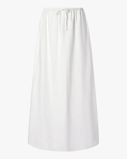 Tie Waist Linen Skirt