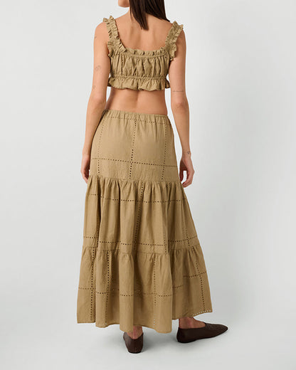 Midi Pull On Skirt