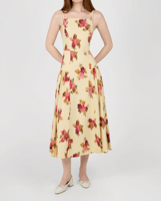 Flare Panel Midi Dress