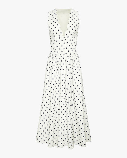 Button Front Scallop Dress