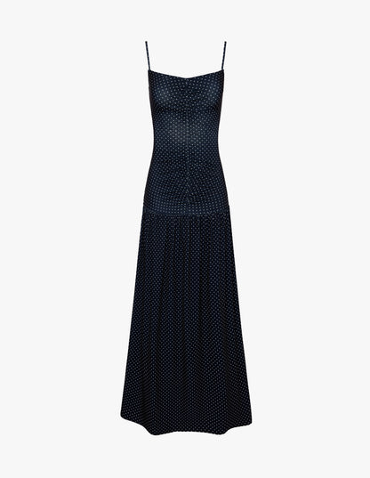 Ruched Front Scoop Maxi Dress