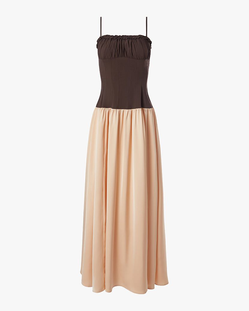 Ruffle Corset Maxi Dress