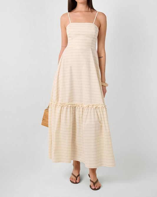 Ruffle Flare Midi Dress