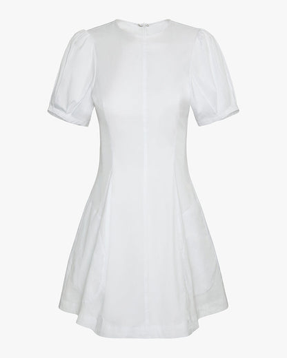 Puff Sleeve Peplum Mini Dress