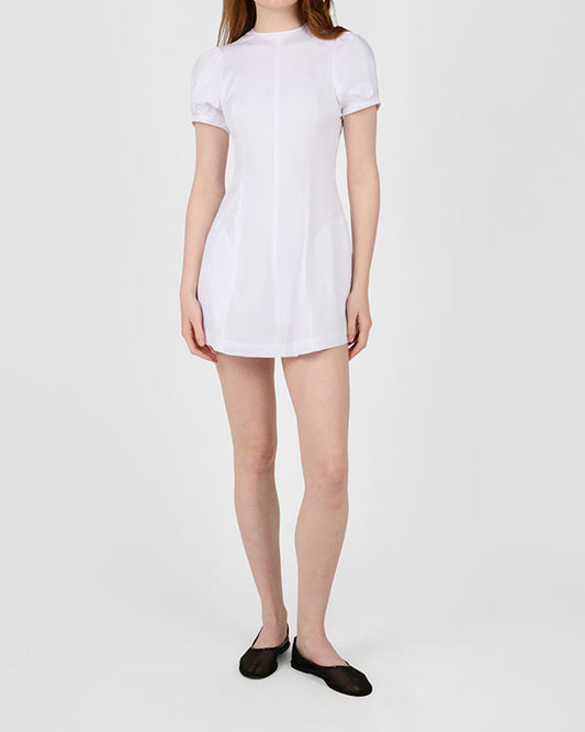 Puff Sleeve Peplum Mini Dress