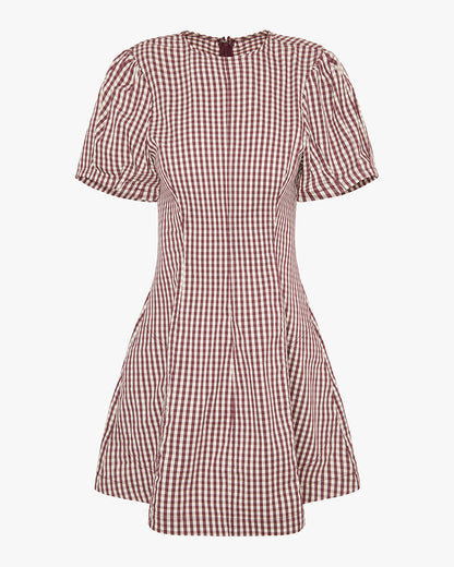 Puff Sleeve Peplum Mini Dress
