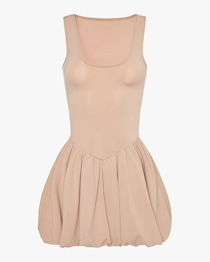 Deep V Waist Bubble Dress