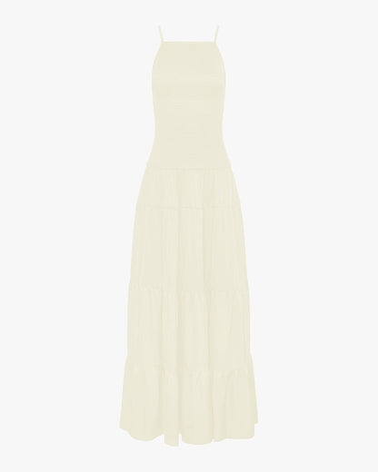 Smocked Drop Waist Maxi Dress