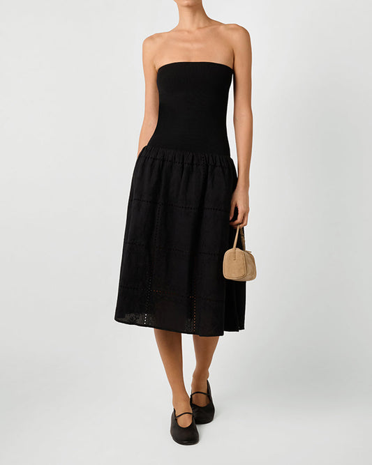 Ribbed Cotton Midi Dress