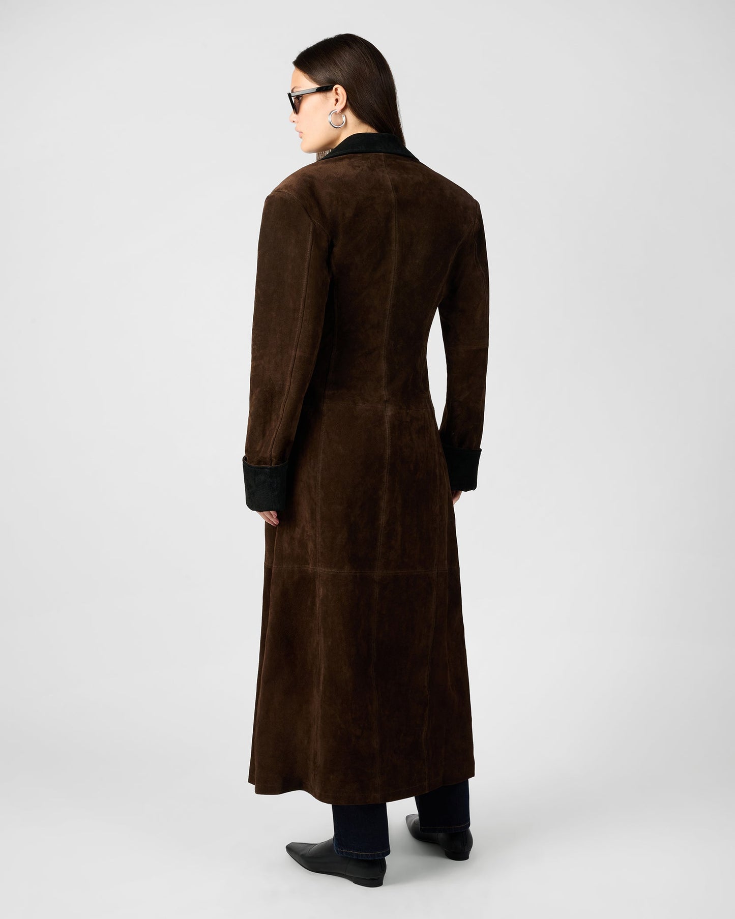 Premium Double Breasted Suede Coat