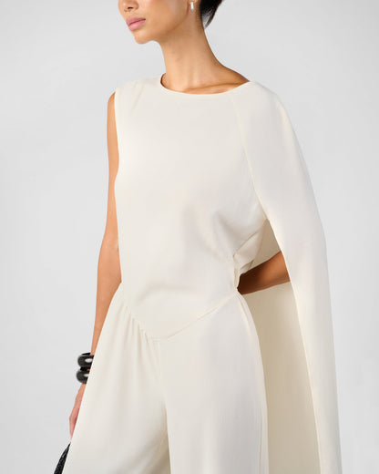 Draped Dolman Sleeve Jumpsuit