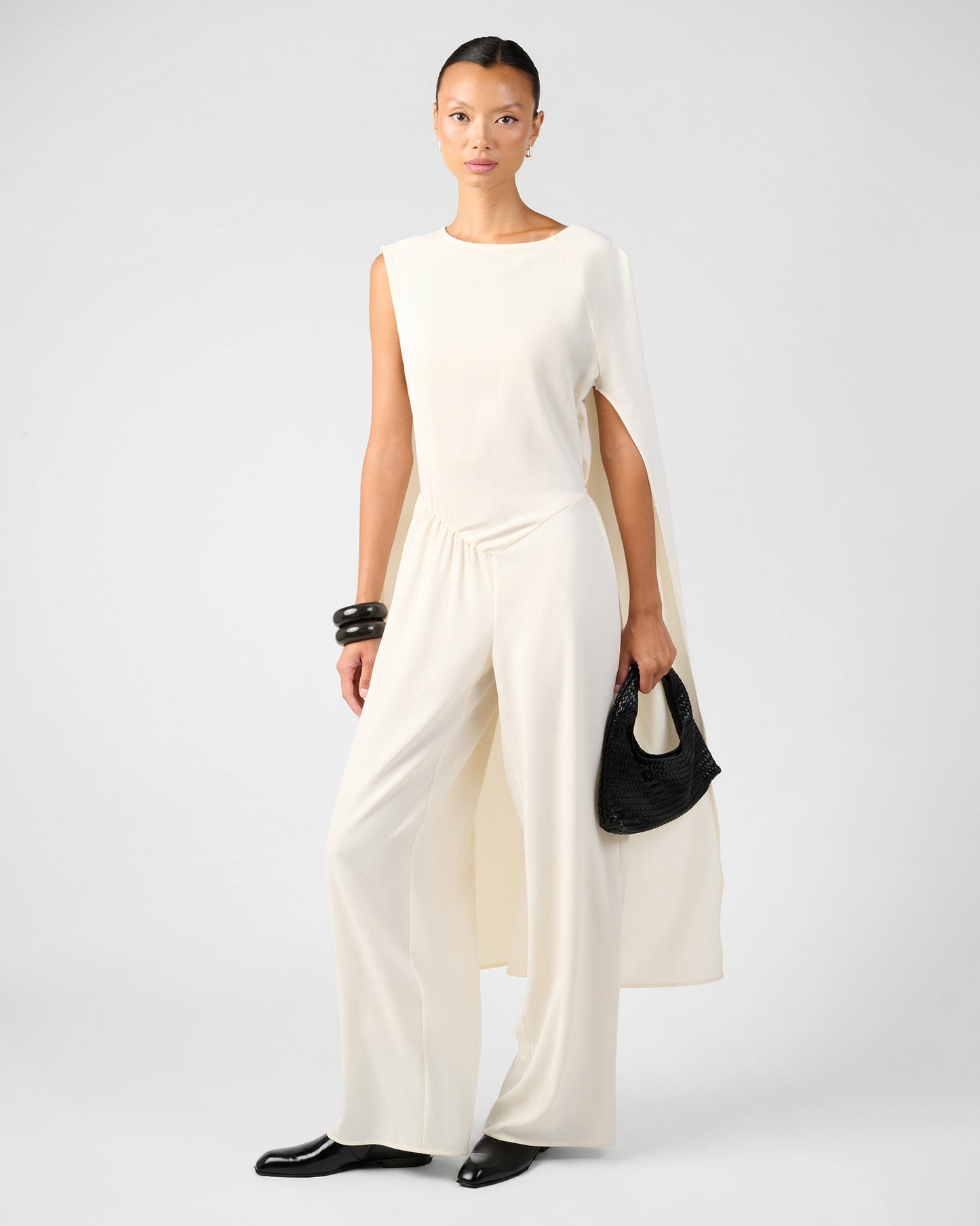 Draped Dolman Sleeve Jumpsuit