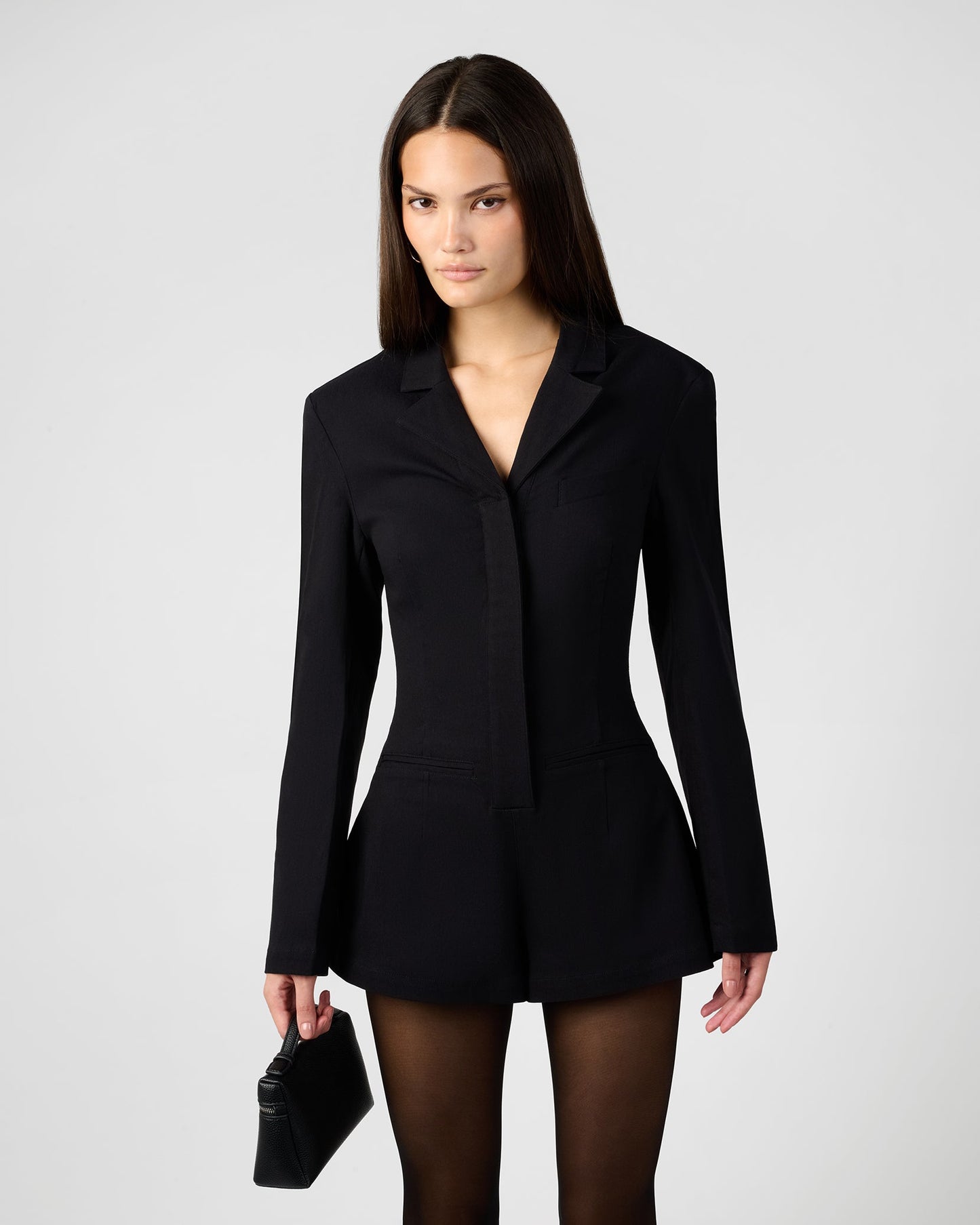 Cinched Waist Blazer Romper