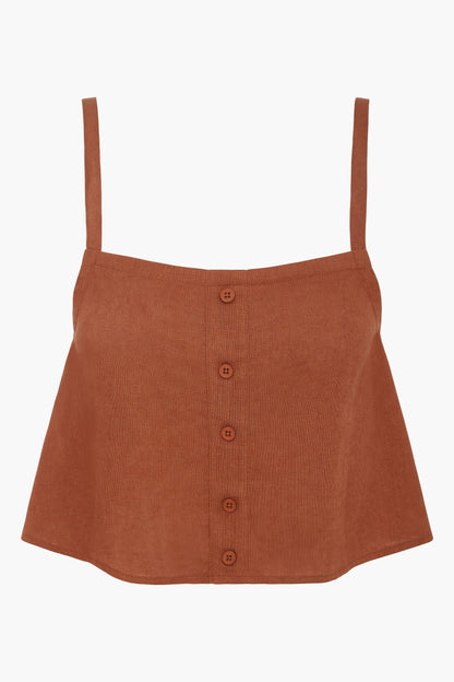 Linen Trapeze Tank Top