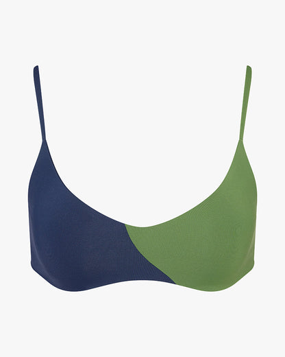 Colorblock Tie Back Top