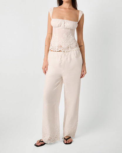 Wide Strap Ruched Cup Corset