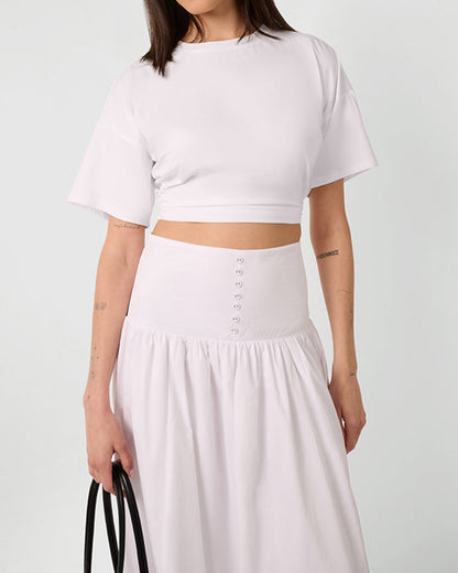 Ruched Cropped Tee