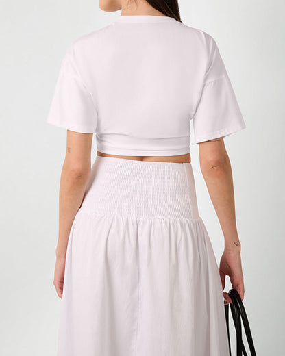 Ruched Cropped Tee