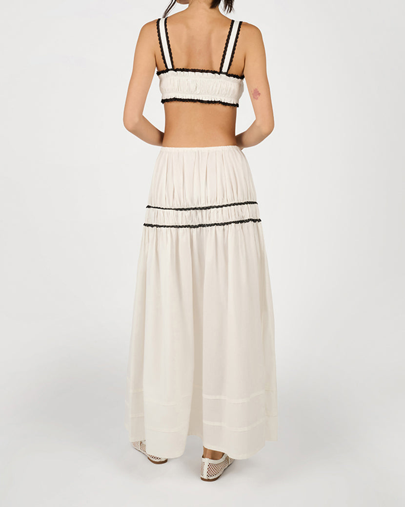 Tiered Midi Skirt