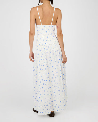Ruched Waist Midi Skirt