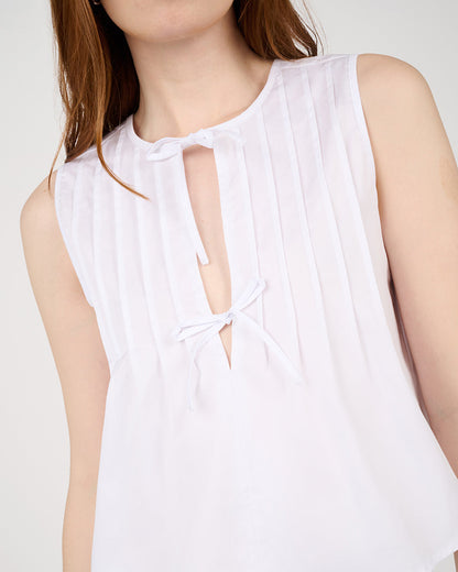 Tie Front Flare Top