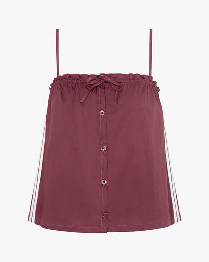 Button Up Boxy Tank Top