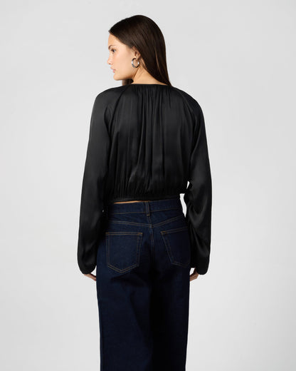 Cocoon Sleeve Front Tie Top