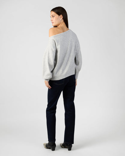 Off The Shoulder Balloon Sleeve Sweater