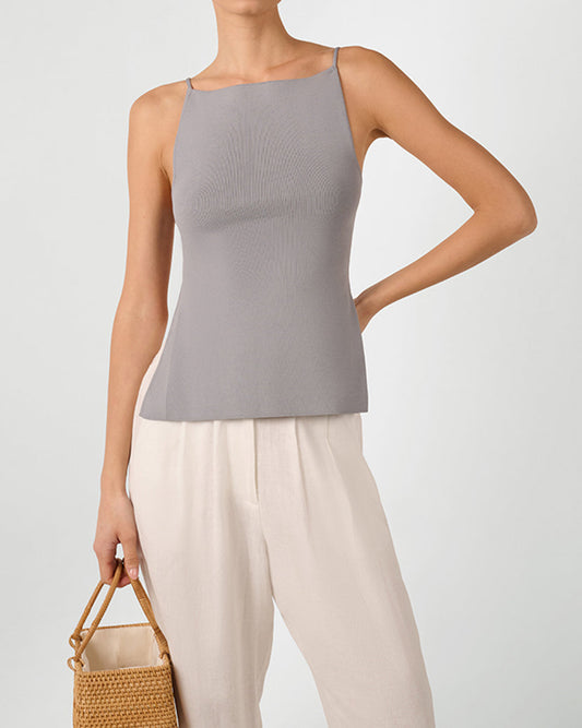 High Straight Neck Top